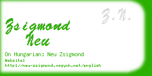 zsigmond neu business card